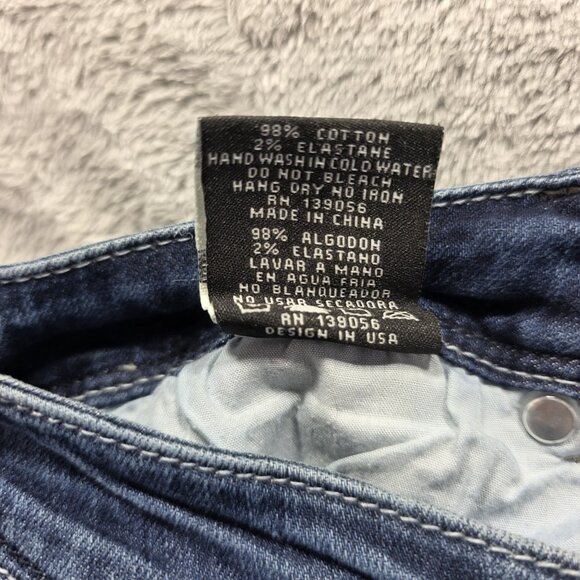 Grace in LA Jeans Women's 26 Blue Skinny Distressed Patched Distressed Hem - Picture 11 of 11